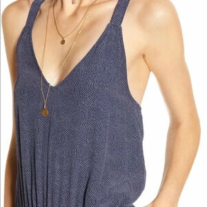 Treasure Bond Navy and White Jumpsuit